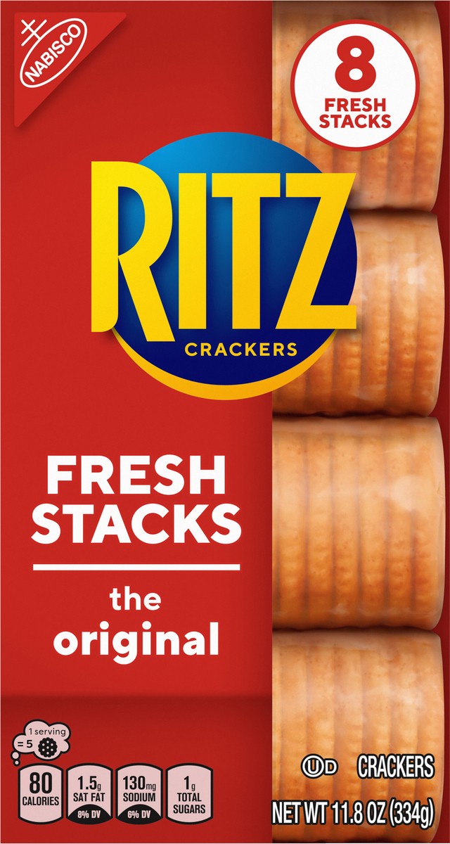 slide 6 of 9, RITZ Fresh Stacks Original Crackers, 11.8 oz (8 Stacks), 11.8 oz