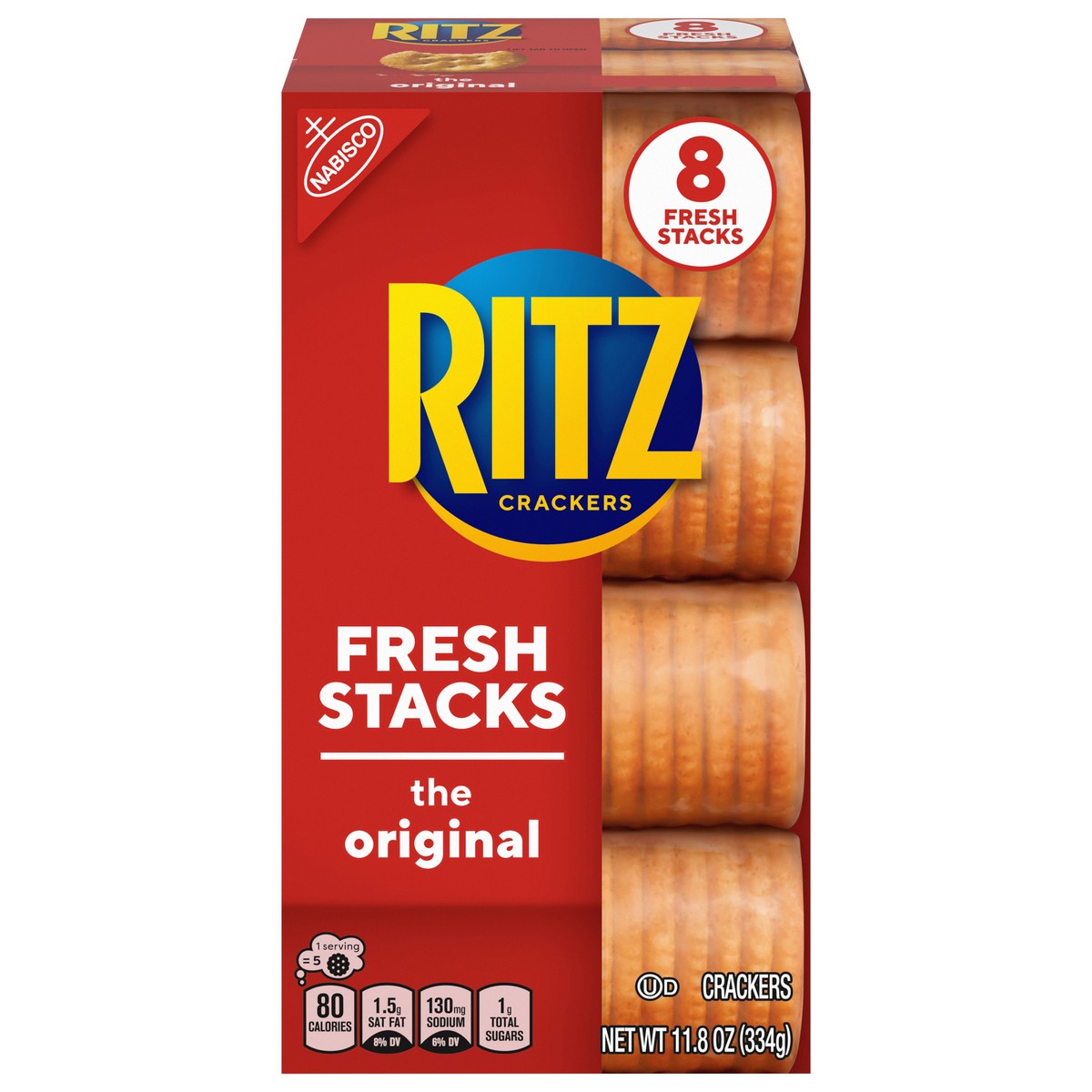 slide 1 of 9, RITZ Fresh Stacks Original Crackers, 11.8 oz (8 Stacks), 11.8 oz