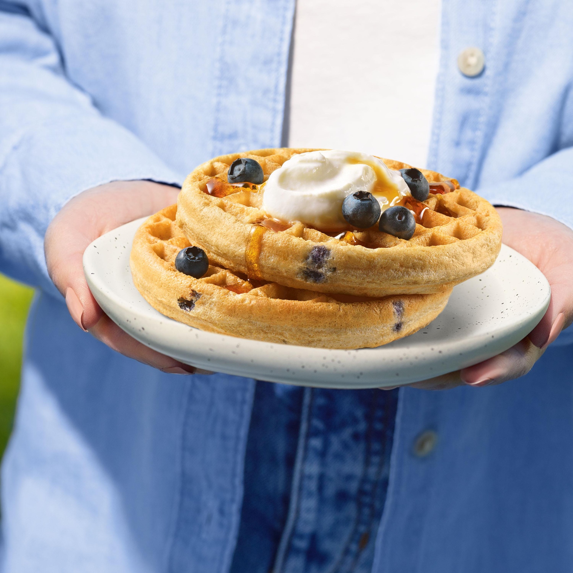 Kashi Frozen Protein Waffles, Whole Grain Waffles, Frozen Breakfast