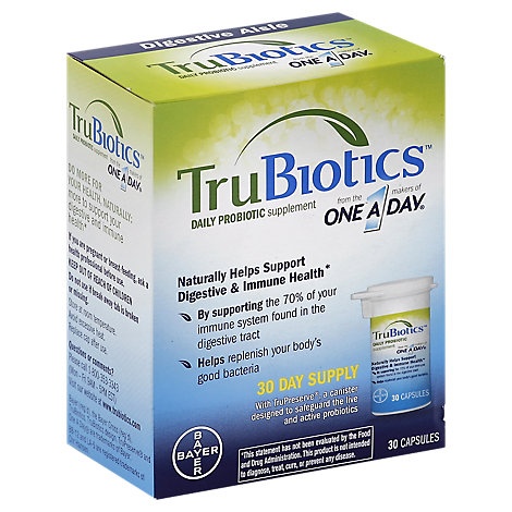 slide 1 of 1, Trubiotics Daily Probiotic Supplement Capsules, 30 ct