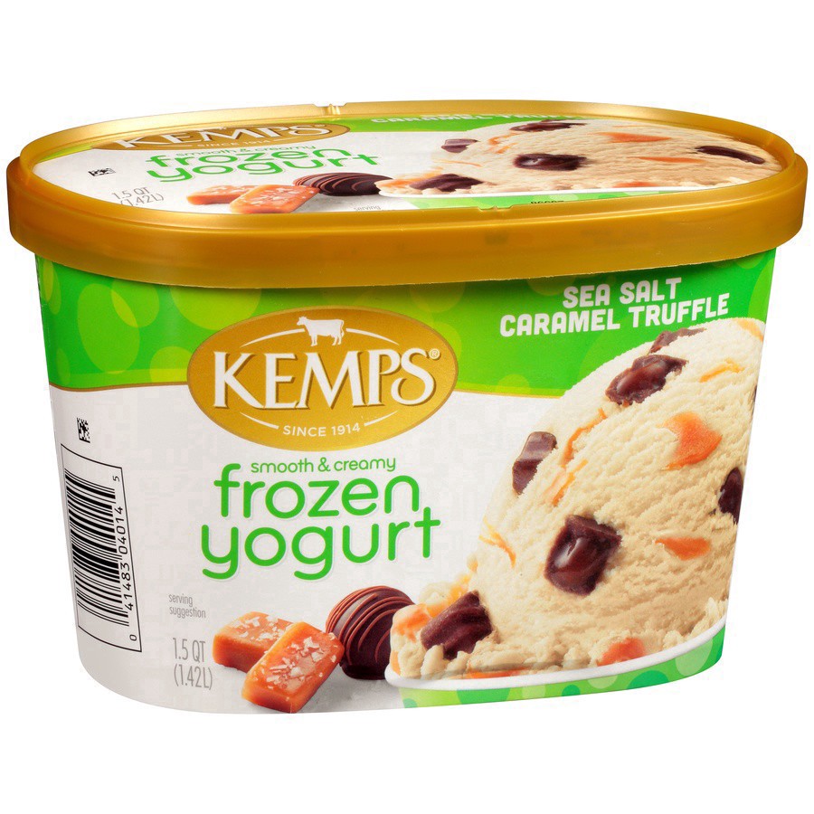 slide 26 of 32, Kemps Sea Salt Caramel Truffle Frozen Yogurt, 1.5 qt