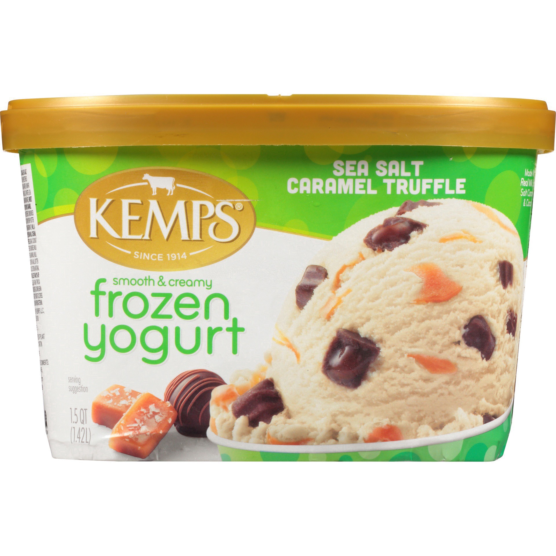 slide 31 of 32, Kemps Sea Salt Caramel Truffle Frozen Yogurt, 1.5 qt
