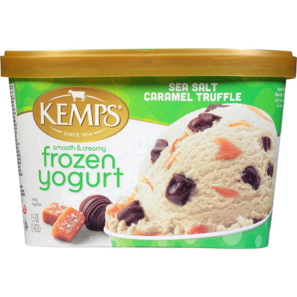 slide 16 of 32, Kemps Sea Salt Caramel Truffle Frozen Yogurt, 1.5 qt