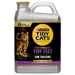 Purina Tidy Cats Tidy Feet Clumping Scented Low Tracking Cat Litter With Odor Control – Clean Linen Scent