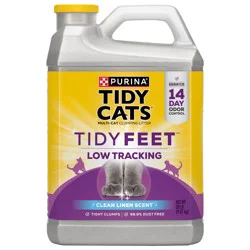 Purina Tidy Cats Tidy Feet Clumping Scented Low Tracking Cat Litter With Odor Control – Clean Linen Scent