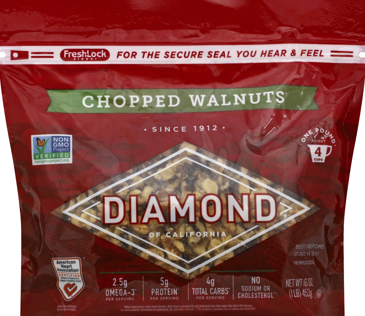 slide 5 of 6, Diamond Walnuts 16 oz, 16 oz