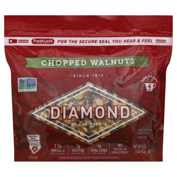 slide 1 of 6, Diamond Walnuts 16 oz, 16 oz