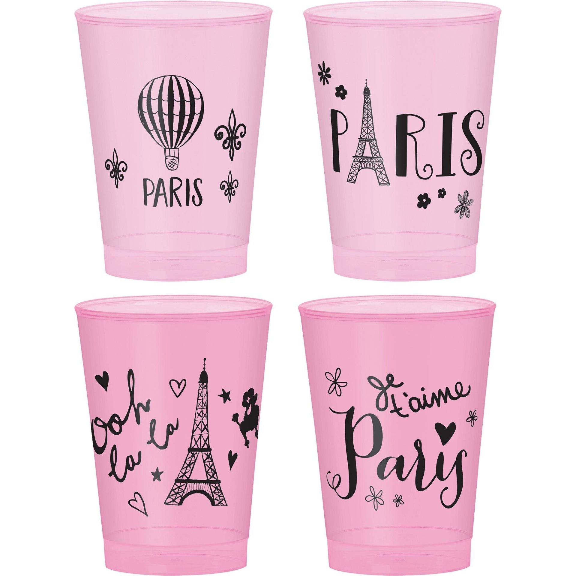 slide 1 of 1, Party City A Day in Paris Plastic Cups, 20 ct