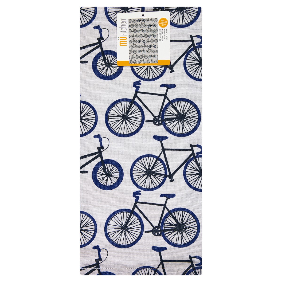 slide 9 of 11, MUkitchen 100% Cotton Designer Biking Dishtowel 1 ea, 1 ct