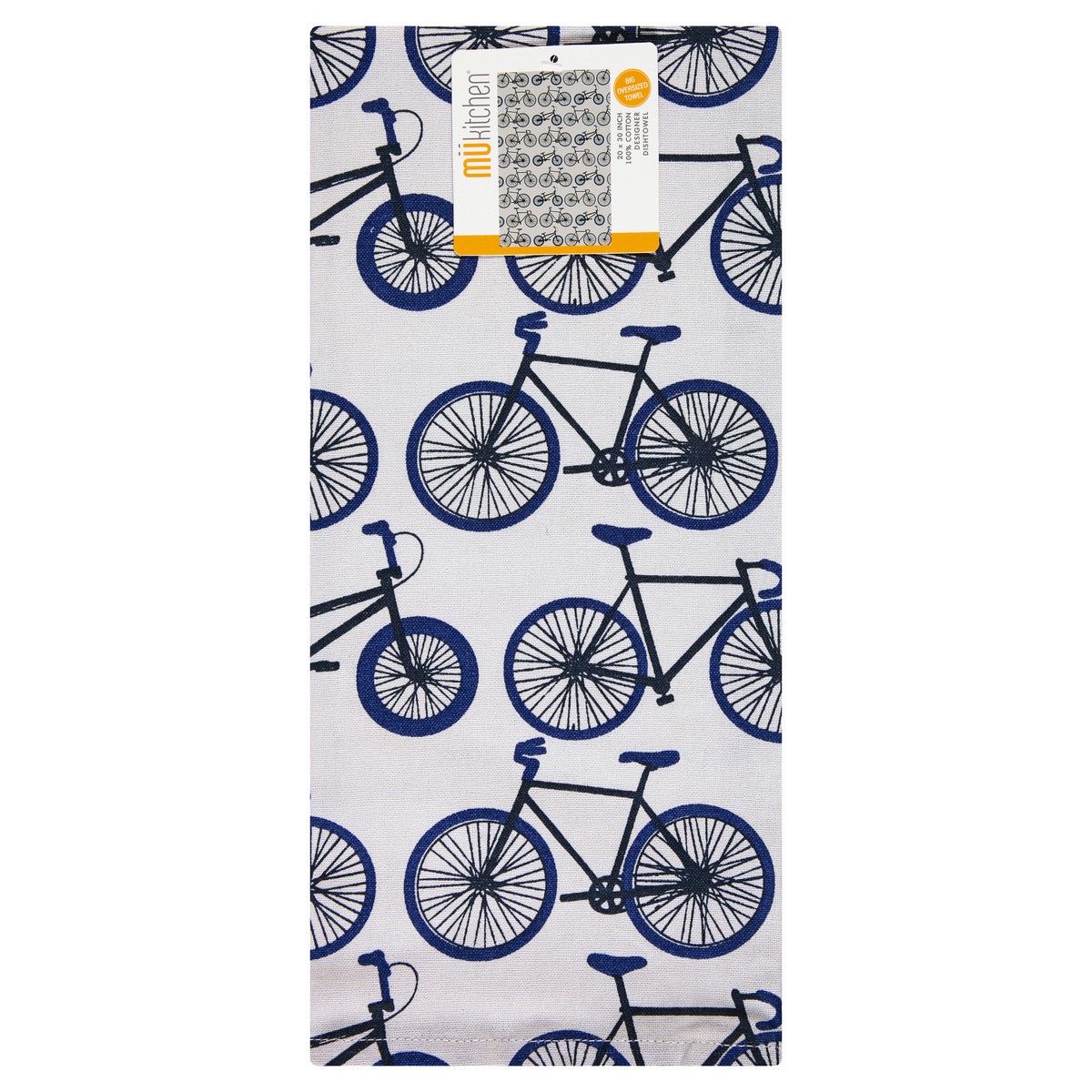 slide 1 of 11, MUkitchen 100% Cotton Designer Biking Dishtowel 1 ea, 1 ct