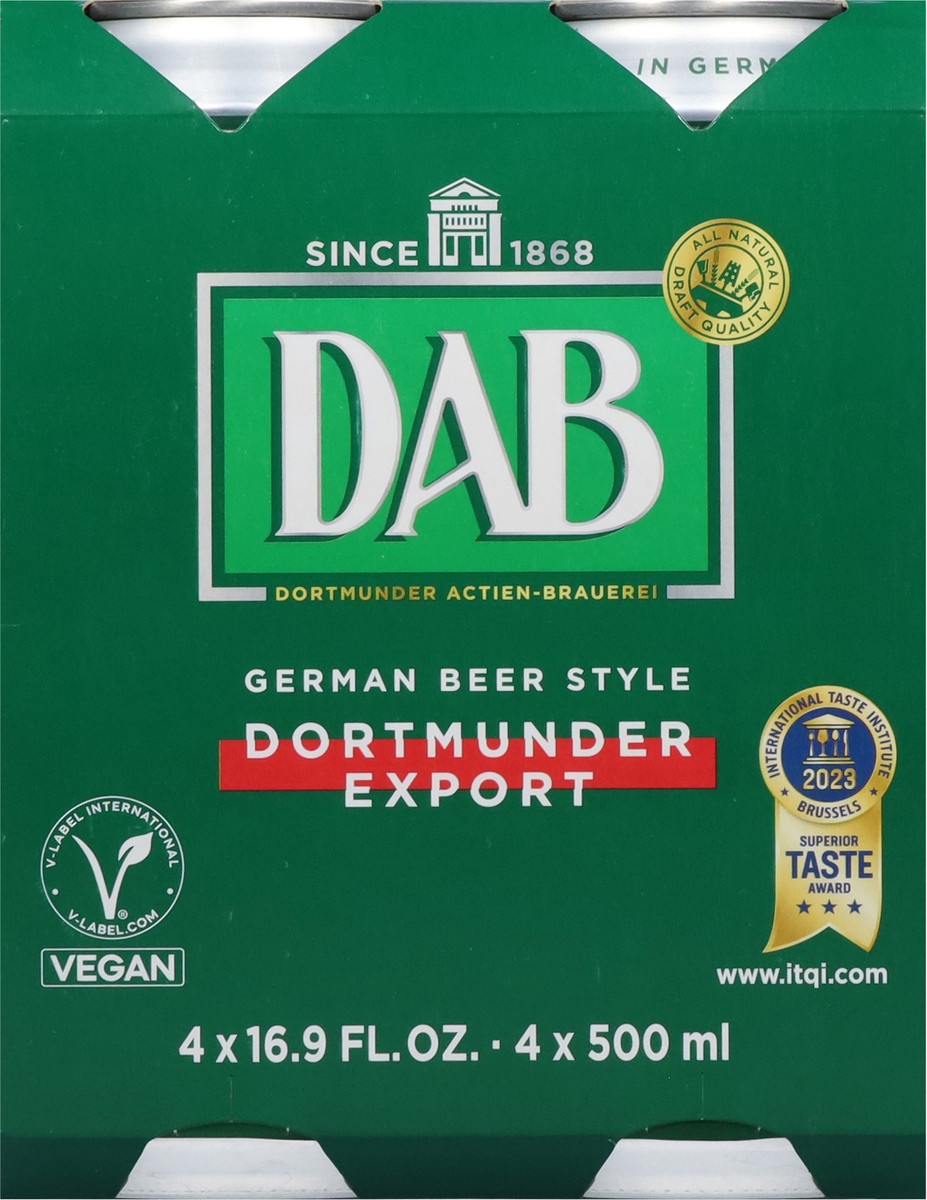 slide 9 of 12, DAB German Beer Style Dortmunder Export Beer 4 - 16.9 fl oz Cans, 4 ct