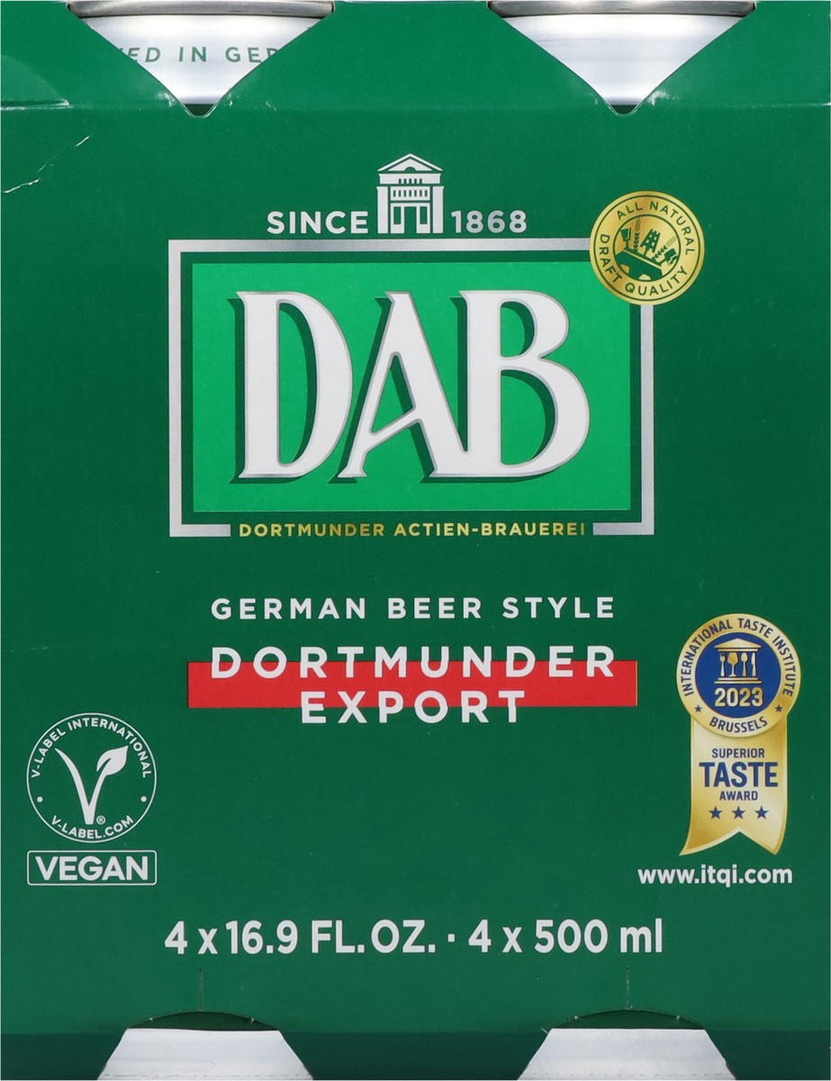 slide 10 of 12, DAB German Beer Style Dortmunder Export Beer 4 - 16.9 fl oz Cans, 4 ct