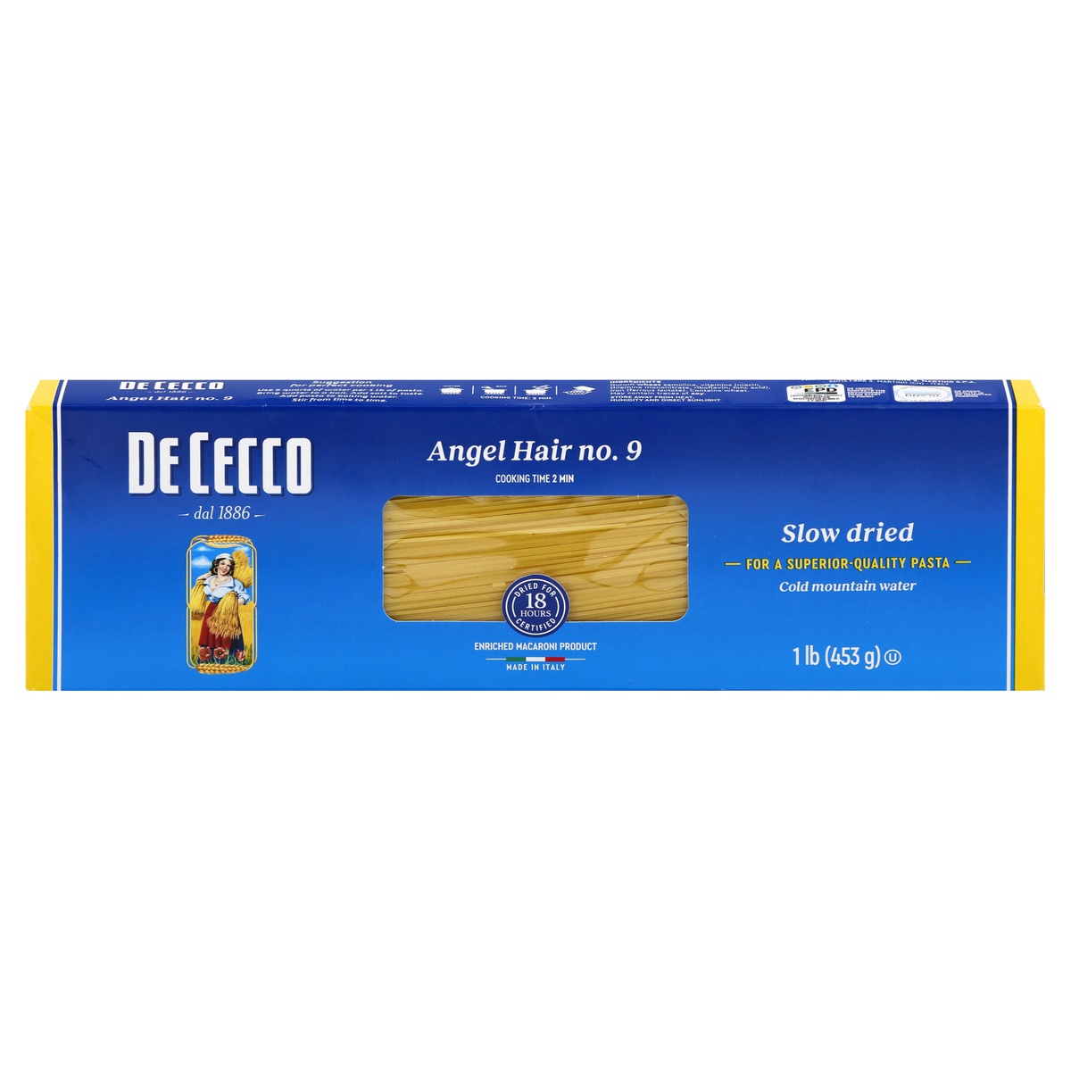 slide 1 of 6, De Cecco Angel Hair Pasta, 