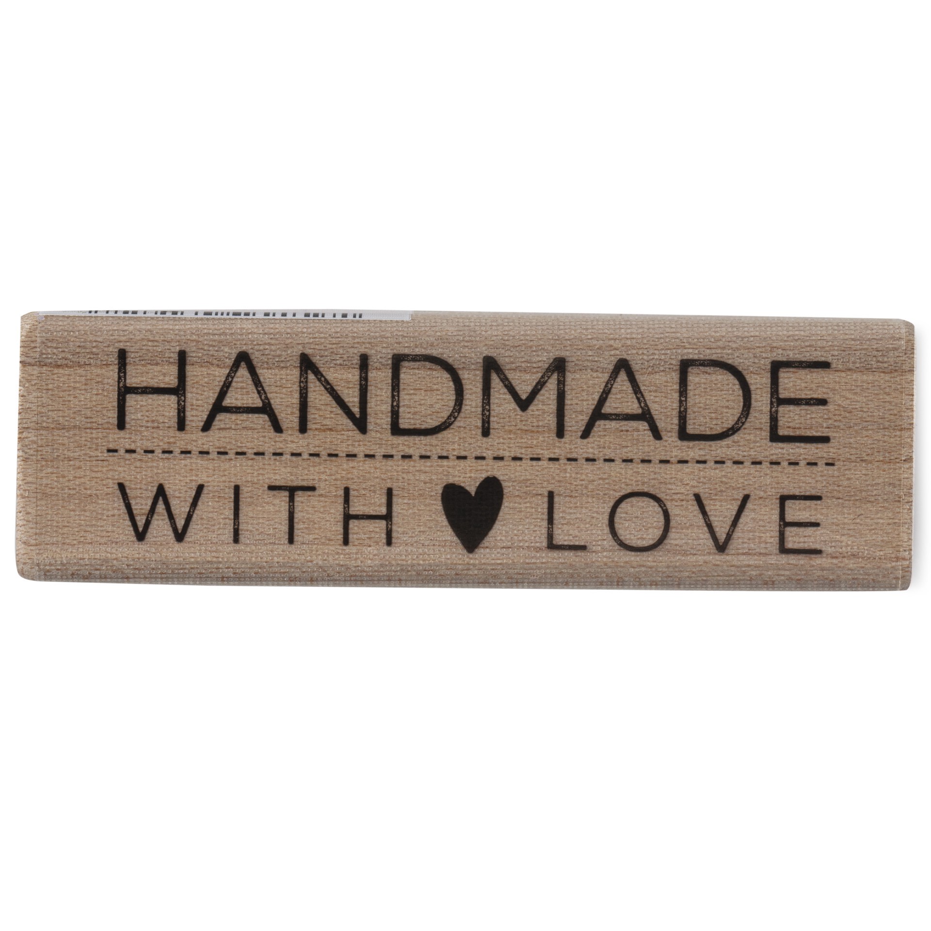 slide 2 of 5, Hampton Art Wood Stamp, Handmade With Love, 25 in x 1 in x 1 in