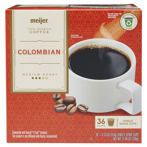 slide 1 of 1, Meijer K-Cup Colombian Coffee, 36 ct; 11.94 oz