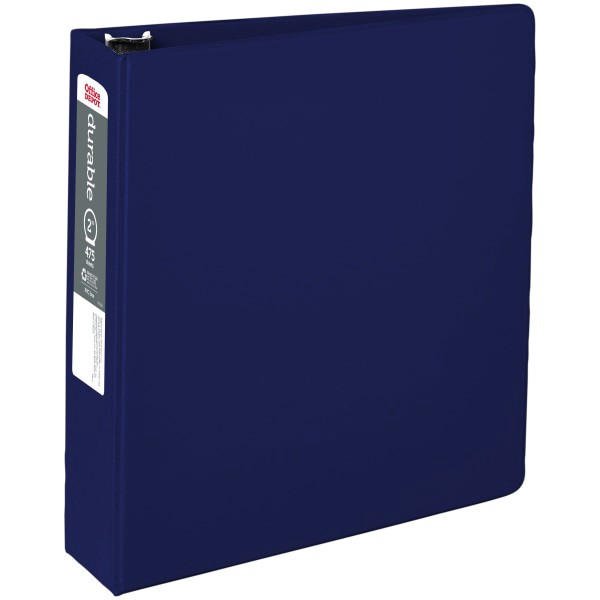 slide 1 of 5, Office Depot Brand Nonstick Round-Ring Binder, 2'' Rings, 64% Recycled, Blue, 2 in