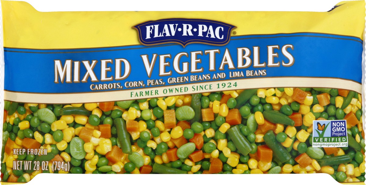 slide 4 of 6, Flav-R-Pac Mixed Vegetables 28 oz, 28 oz