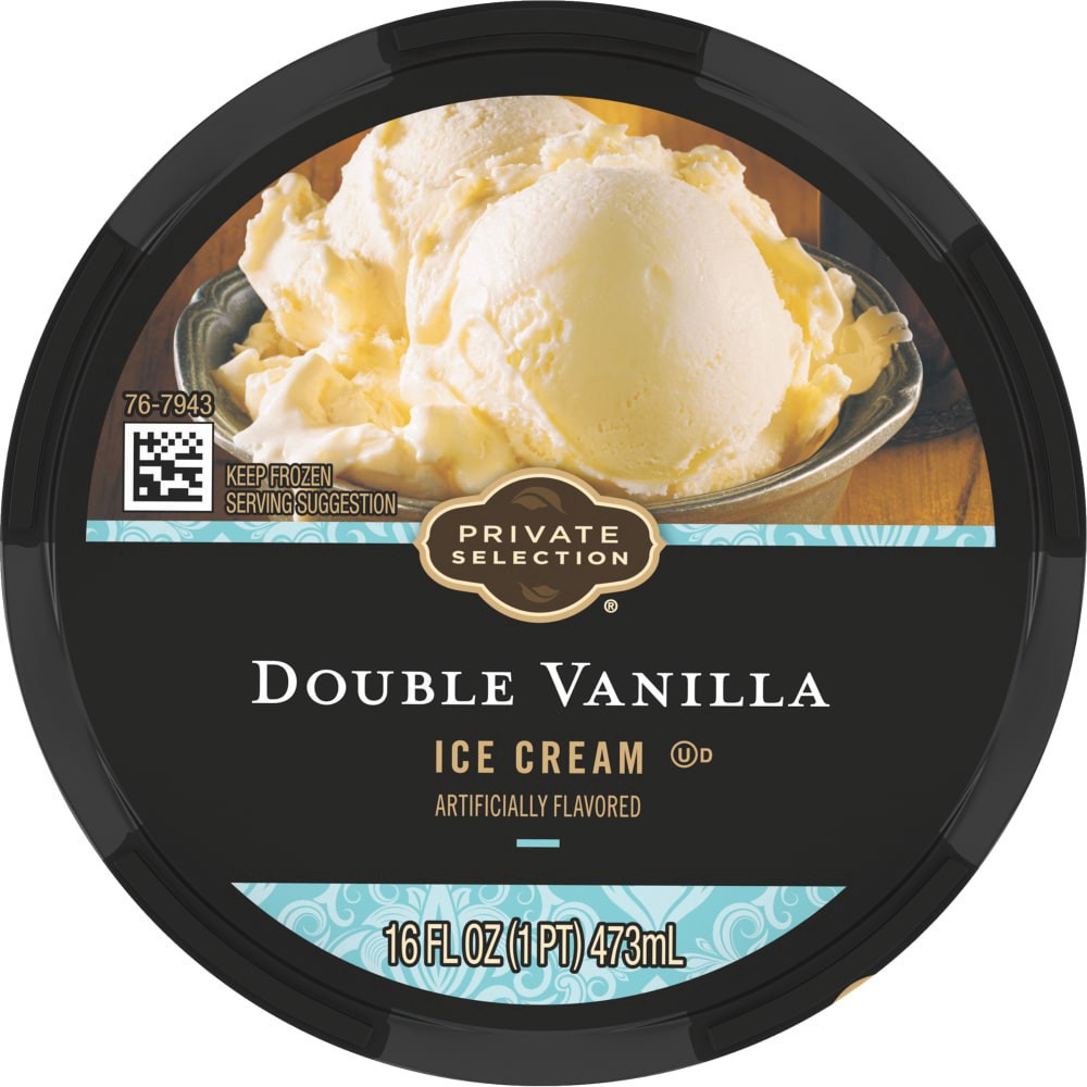 slide 5 of 5, Private Selection Double Vanilla Ice Cream, 1 pint