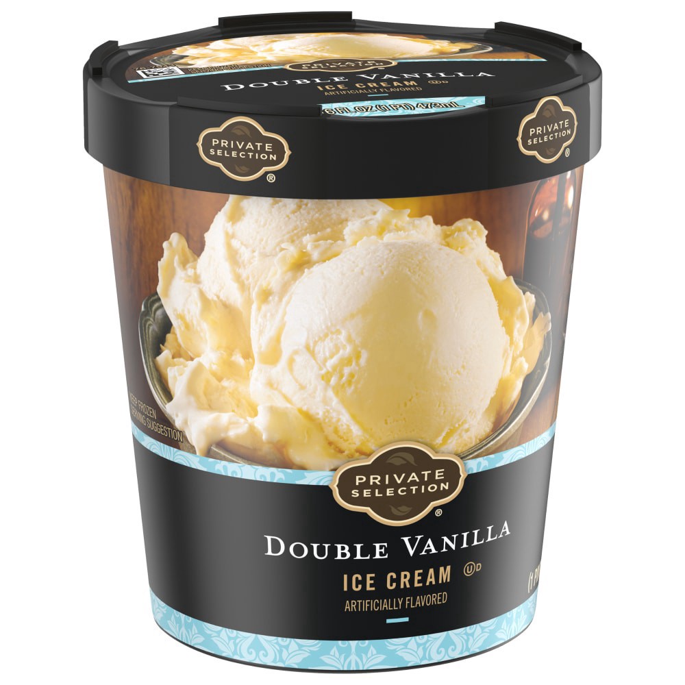 slide 1 of 5, Private Selection Double Vanilla Ice Cream, 1 pint