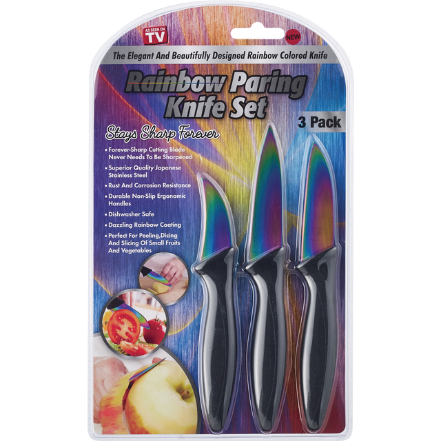 slide 1 of 1, Rainbow PAIRING KNIFE, 1 ct