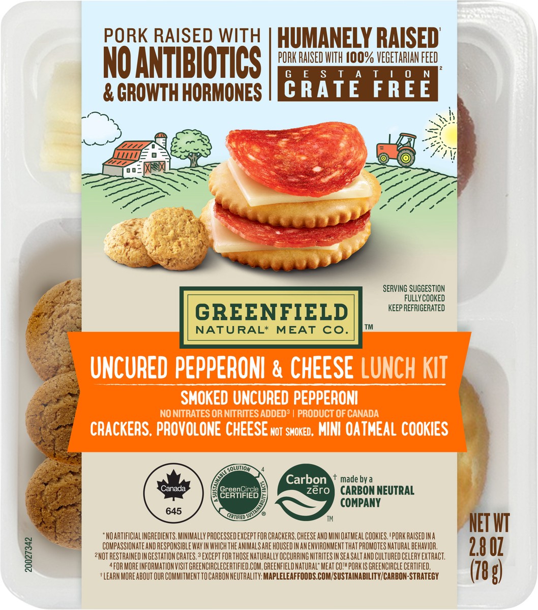 slide 2 of 2, Greenfield Natural Meat Co. Greenfield Natural* Meat Co. Pepperoni Stacker Lunch Kit 2.75 oz, 2.8 oz