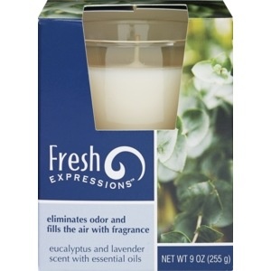 slide 1 of 1, Candle-Lite Fresh Expressions Eucalyptus & Lavender Candle, 1 ct