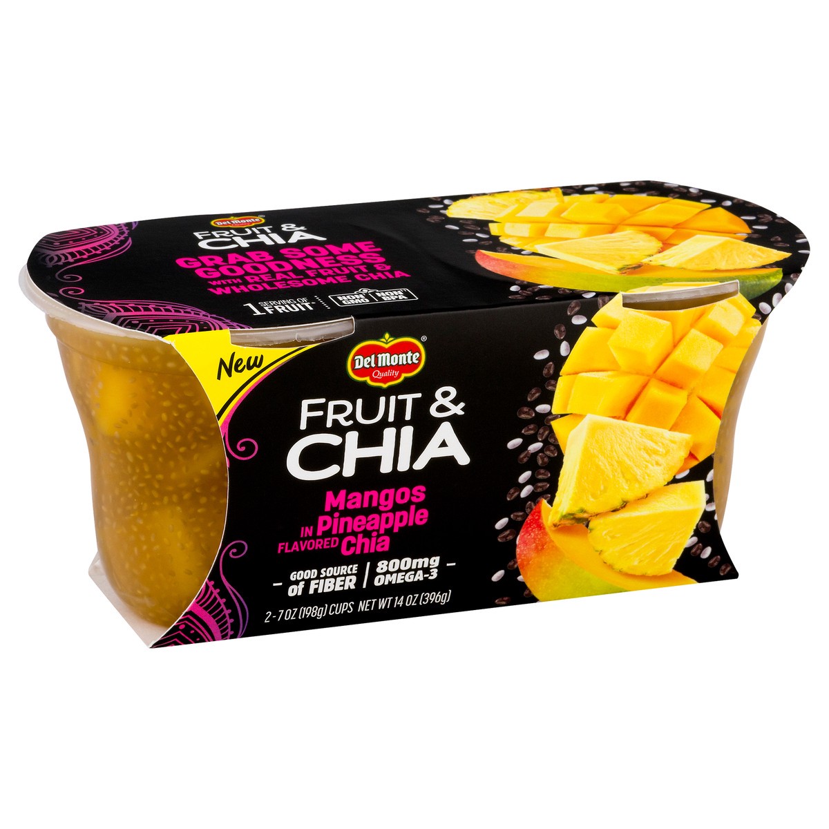 slide 7 of 11, Del Monte Fruit & Chia 2 Pack Mangos in Pineapple Flavored Chia 2 ea, 2 ct