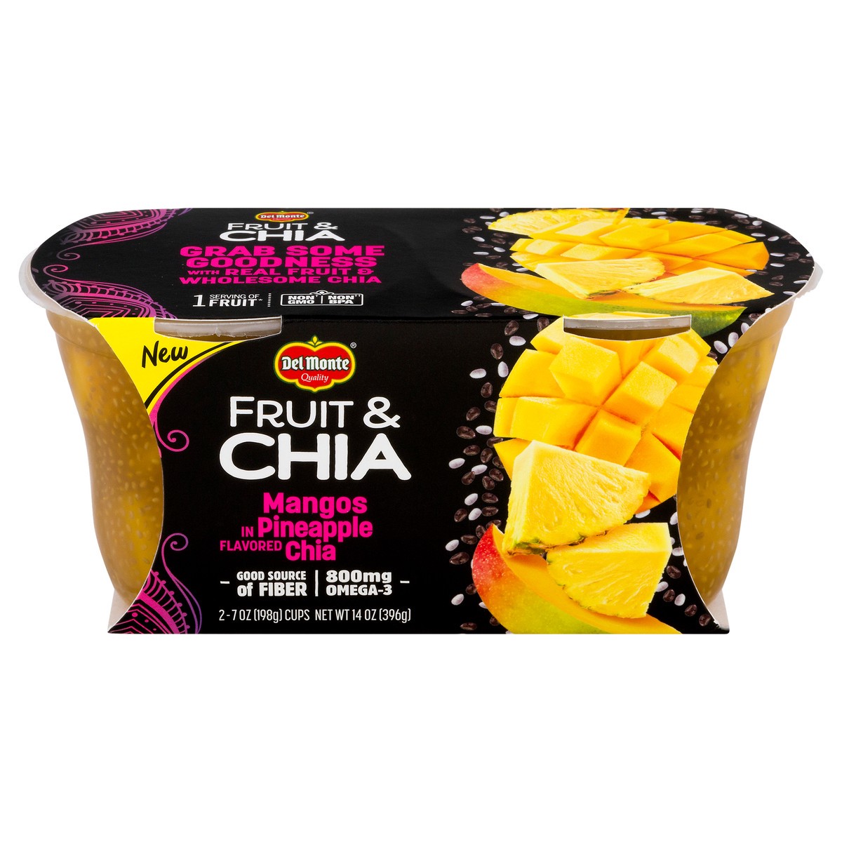 slide 11 of 11, Del Monte Fruit & Chia 2 Pack Mangos in Pineapple Flavored Chia 2 ea, 2 ct