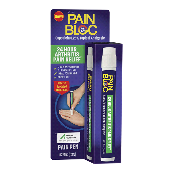 slide 1 of 1, Vizuri Pain Bloc Arthritis Pain Relief, 24 Hour, 0.39 fl oz