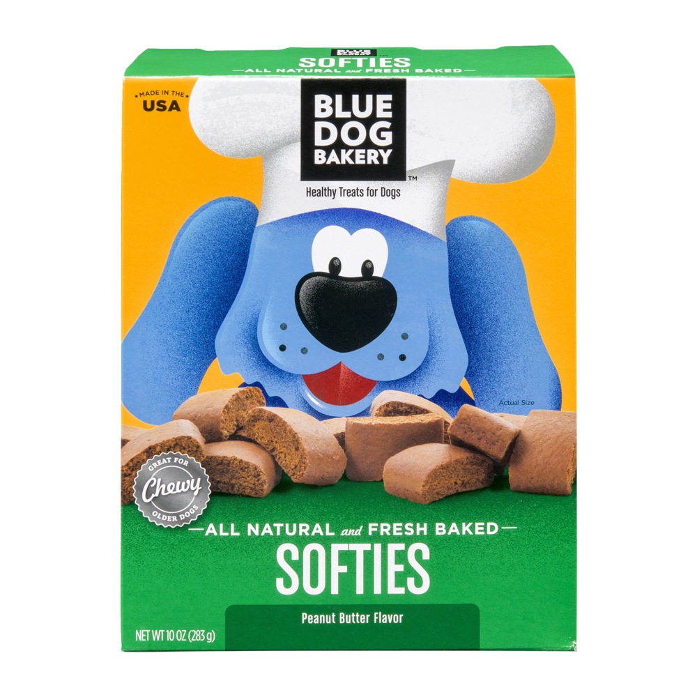 slide 1 of 4, Blue Dog Bakery Softies Peanut Butter Healthy Treats for Dogs, 10 oz