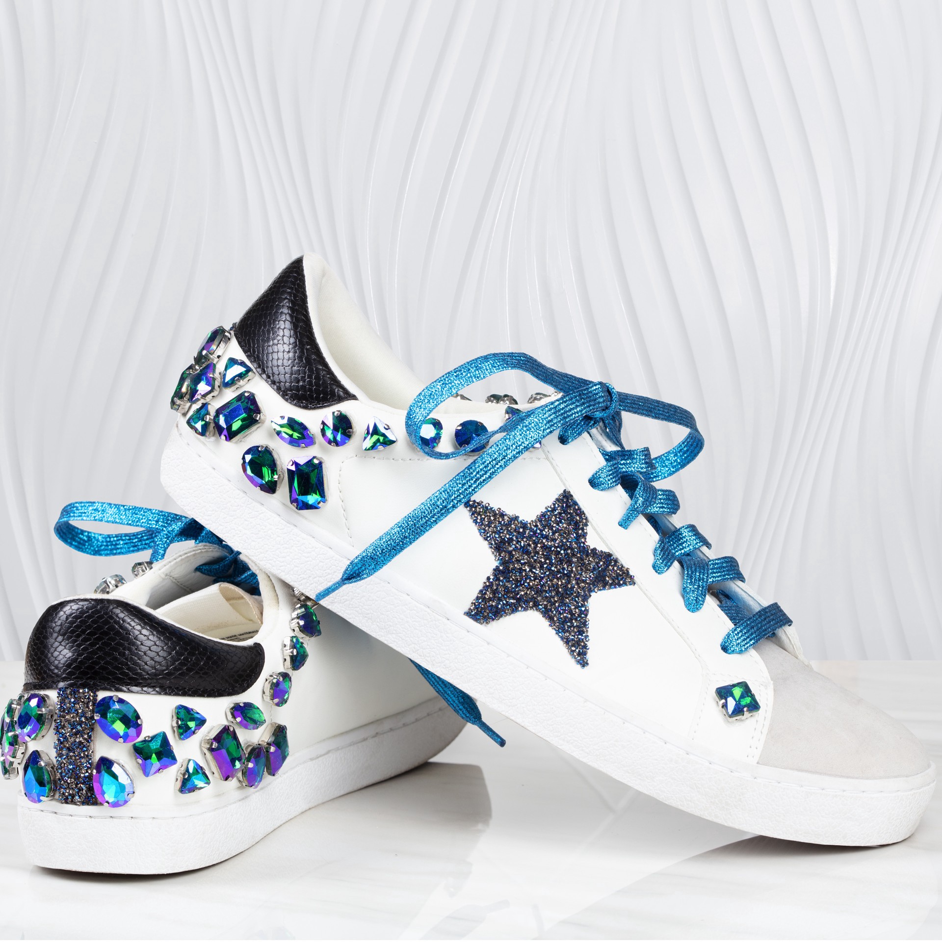 slide 3 of 7, Cousindiy Silver Sapphire Ab Glass Sew-On Rhinestones, 38ct., 38 ct