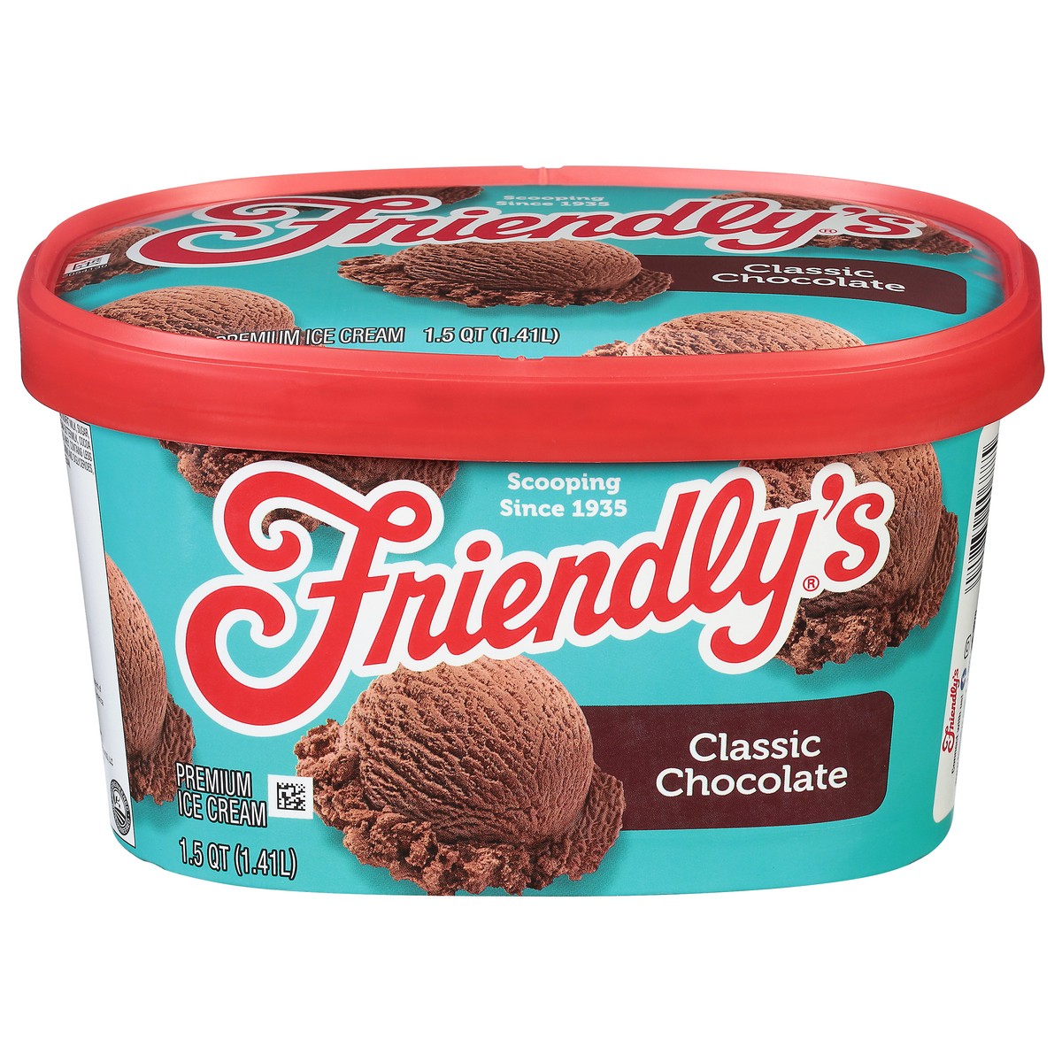 slide 1 of 12, Friendly's Classic Chocolate Ice Cream Scround, 48 fl oz