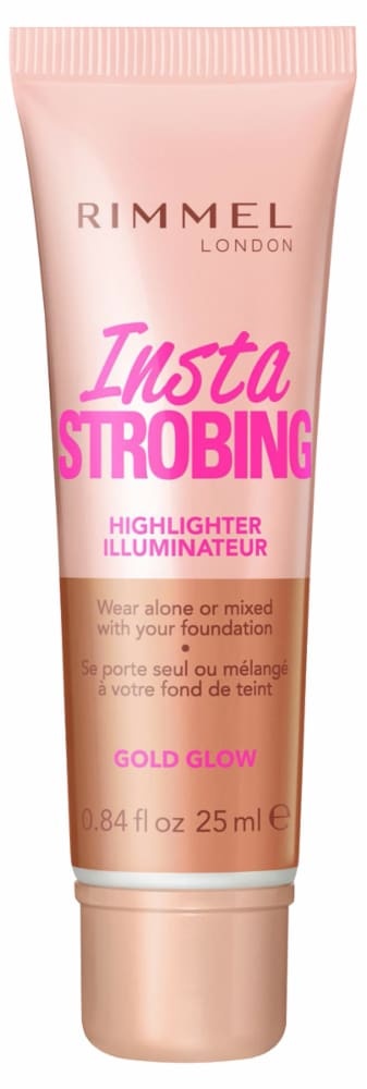 slide 1 of 1, Rimmel Insta Strobing Gold Glow Highlighter, 0.84 fl oz