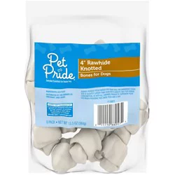 Pet Pride Knotted Rawhide Bone Treats