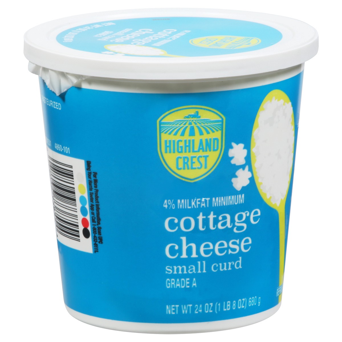 slide 8 of 9, Highland Crest 4% Milkfat Minimum Small Curd Cottage Cheese - 24 oz, 24 oz