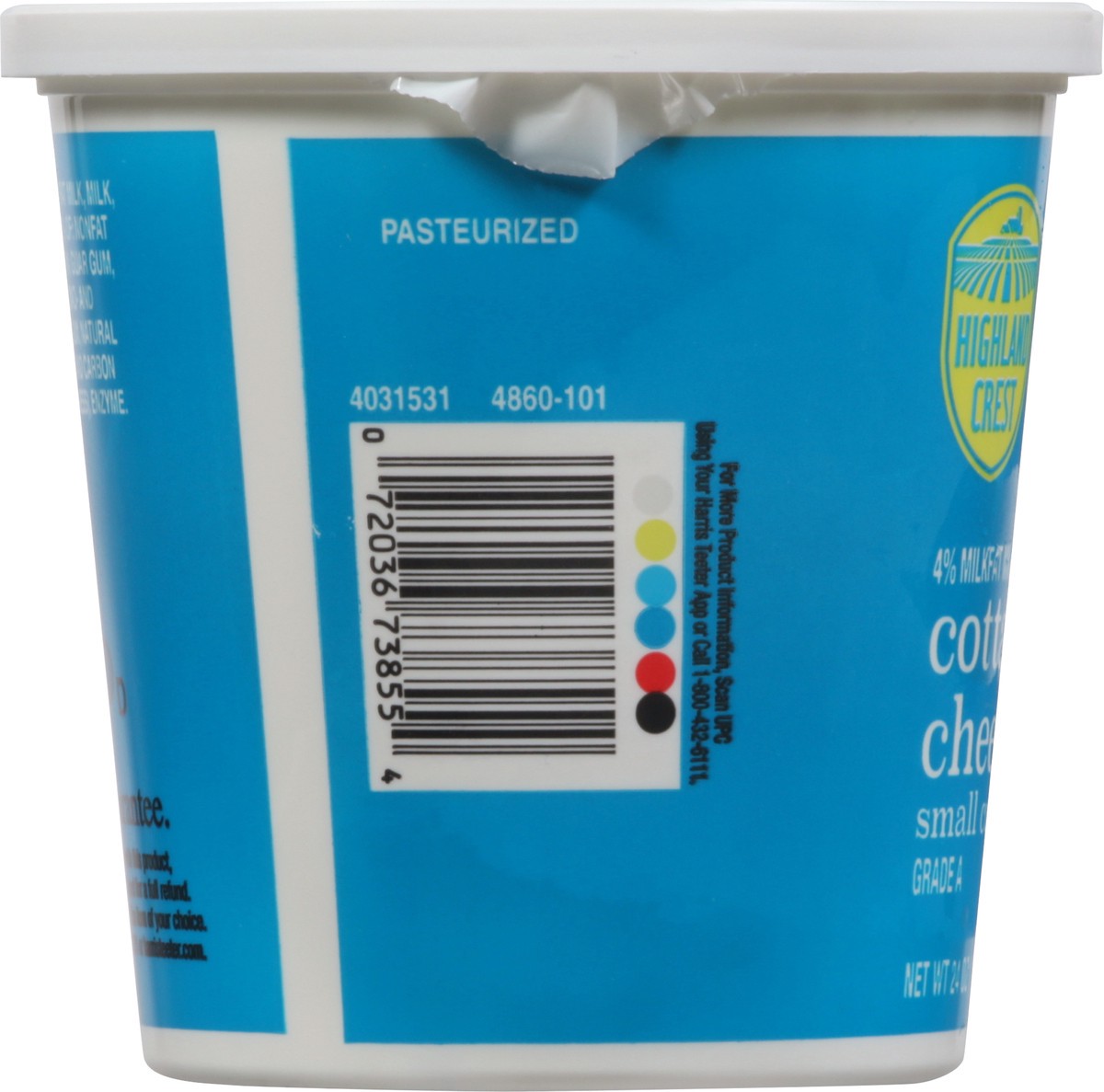 slide 7 of 9, Highland Crest 4% Milkfat Minimum Small Curd Cottage Cheese - 24 oz, 24 oz