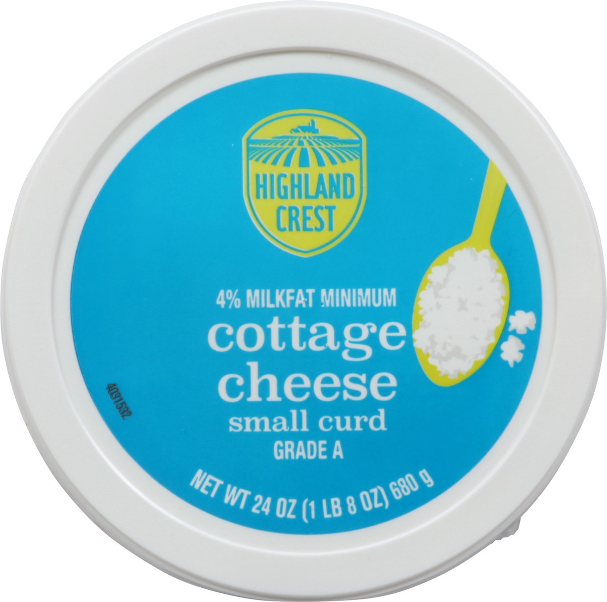 slide 2 of 9, Highland Crest 4% Milkfat Minimum Small Curd Cottage Cheese - 24 oz, 24 oz