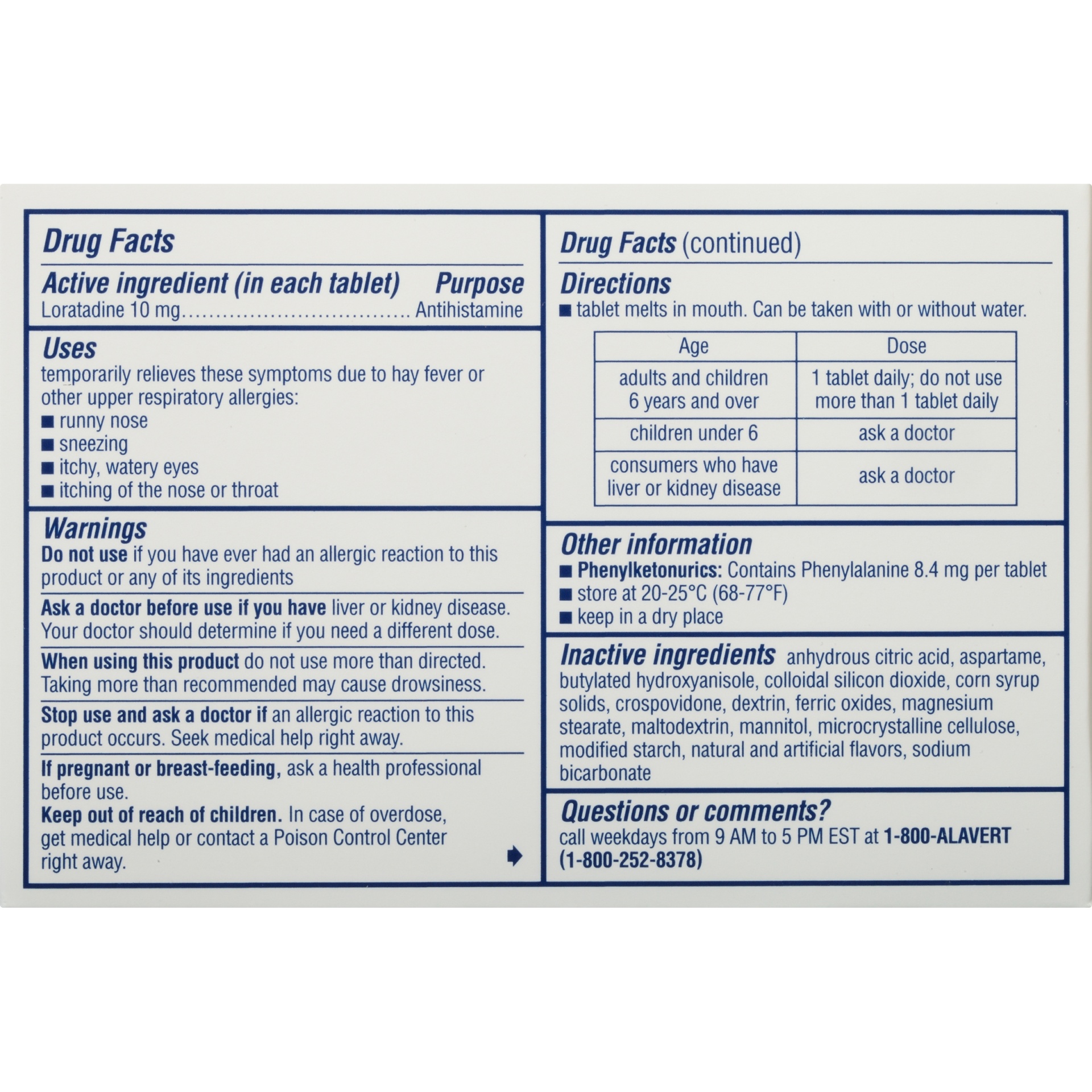 slide 6 of 6, Alavert Citrus Burst Non-Drowsy Allergy Relief Tablets, 18 ct; 10 mg