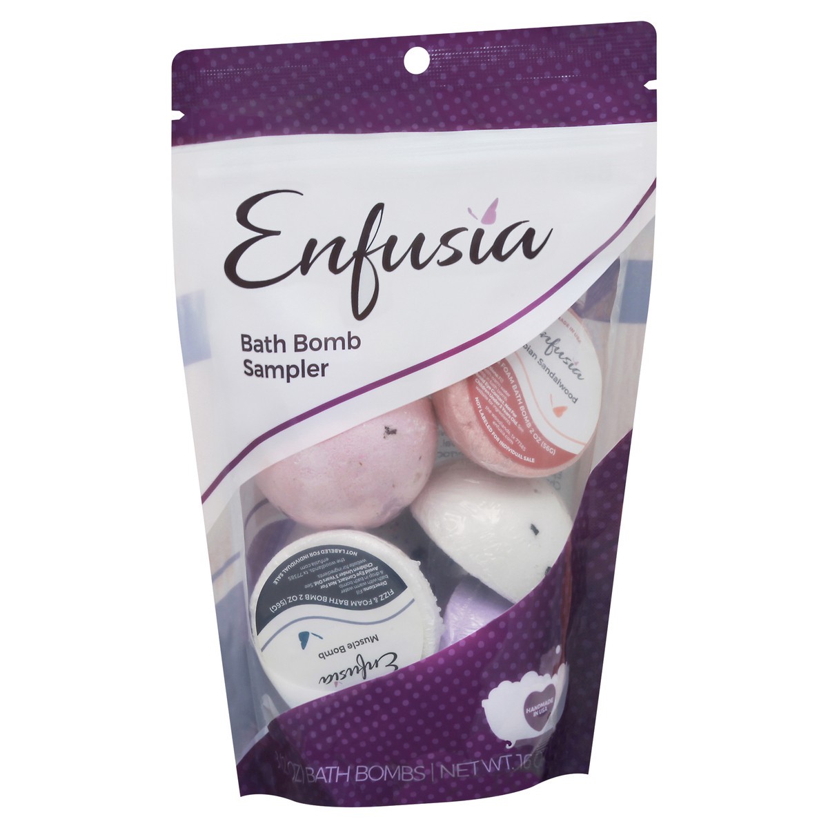slide 9 of 9, Enfusia Bath Bomb Sampler 8 - 2 oz Bath Bombs, 8 ct