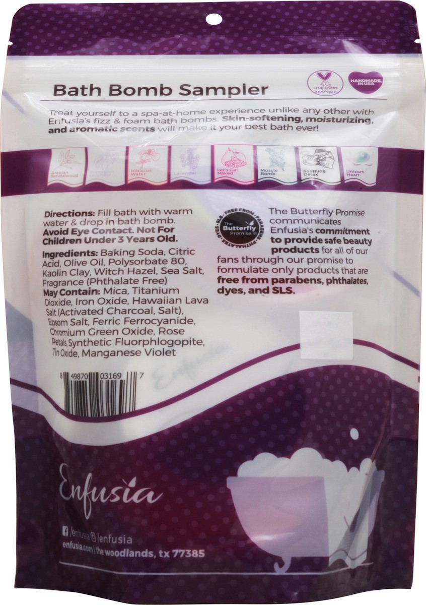 slide 7 of 9, Enfusia Bath Bomb Sampler 8 - 2 oz Bath Bombs, 8 ct