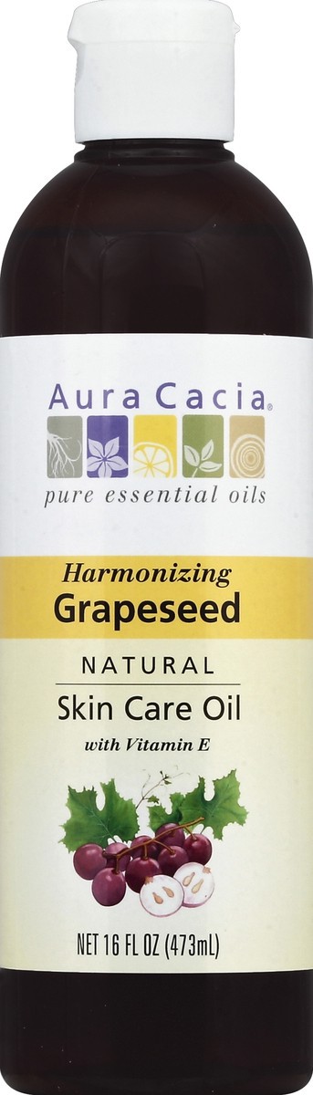 slide 2 of 3, Aura Cacia Harmonizing Grapeseed Skin Care Oil, 16 fl oz