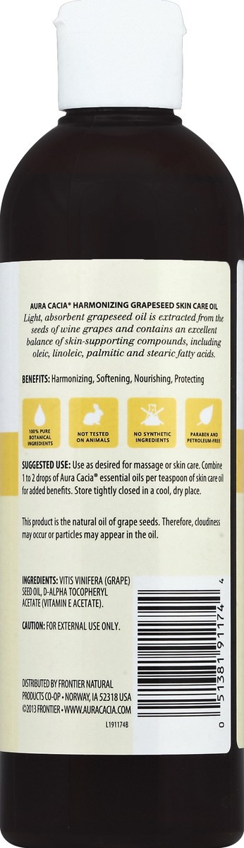 slide 3 of 3, Aura Cacia Harmonizing Grapeseed Skin Care Oil, 16 fl oz