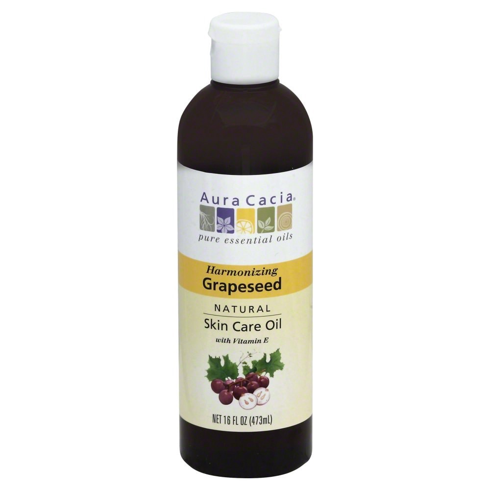 slide 1 of 3, Aura Cacia Harmonizing Grapeseed Skin Care Oil, 16 fl oz