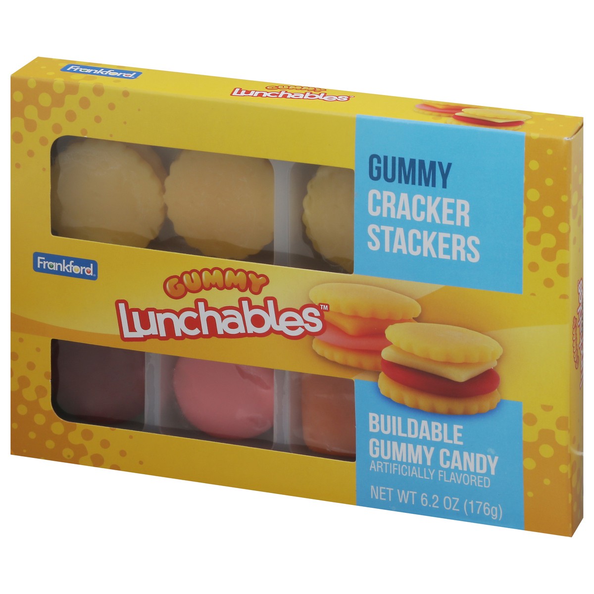 slide 9 of 9, Frankford Lunchables Cracker Stackers Buildable Gummy Candy 6.2 oz, 6.2 oz
