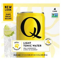Q Drinks Mixers Light Tonic Water, Premium Cocktail Mixer Made with Real Ingredients