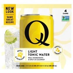Q Drinks Mixers Light Tonic Water, Premium Cocktail Mixer Made with Real Ingredients