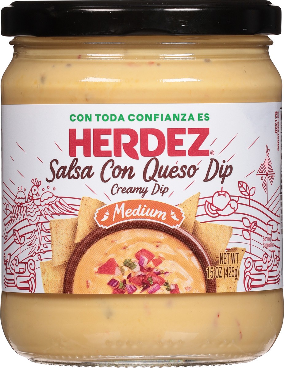 slide 12 of 13, Herdez Medium Salsa Con Queso Dip 15 oz, 15 oz