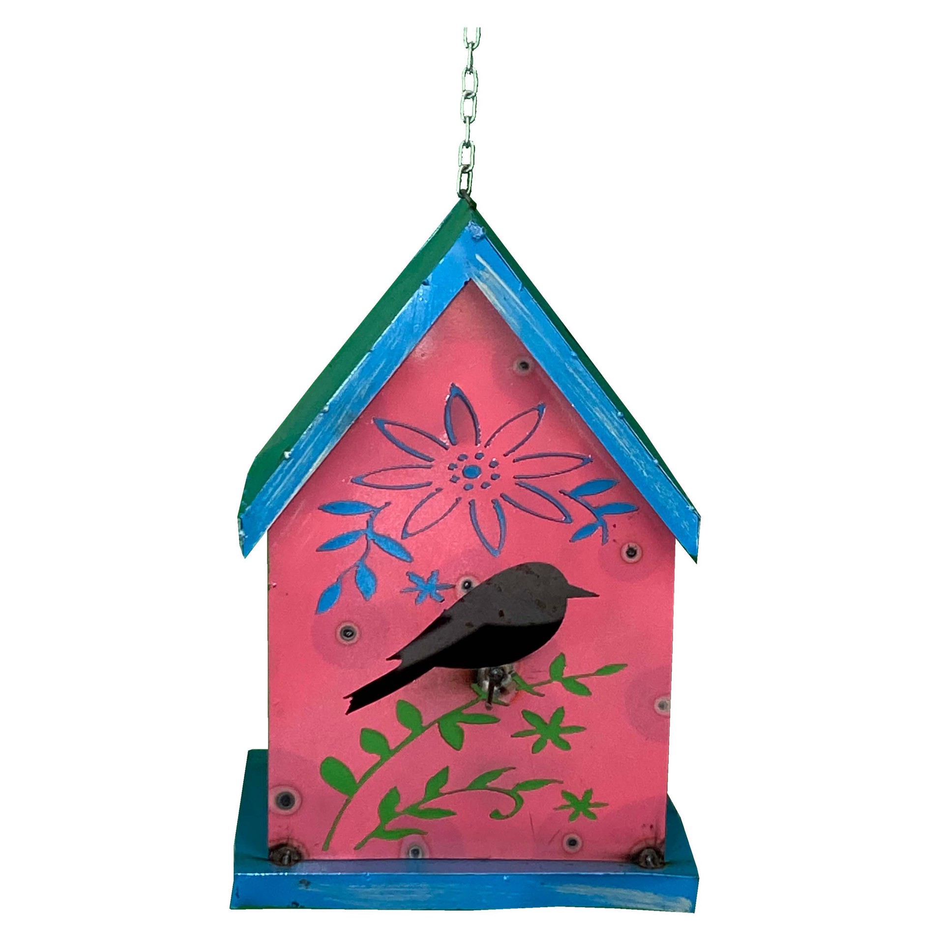 slide 1 of 1, Creative Decor Sourcing Metal Hanging Bird House, 17 in