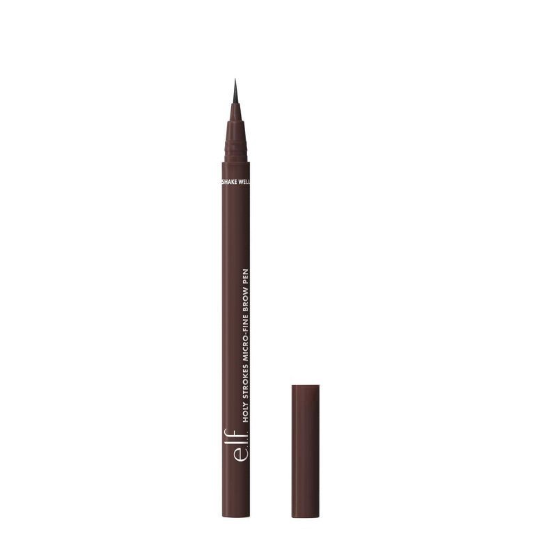 slide 1 of 12, e.l.f. Holy Strokes Micro-Fine Waterproof Eyebrow Enhancer Pen - Deep Brown - 0.02 fl oz, 0.02 fl oz