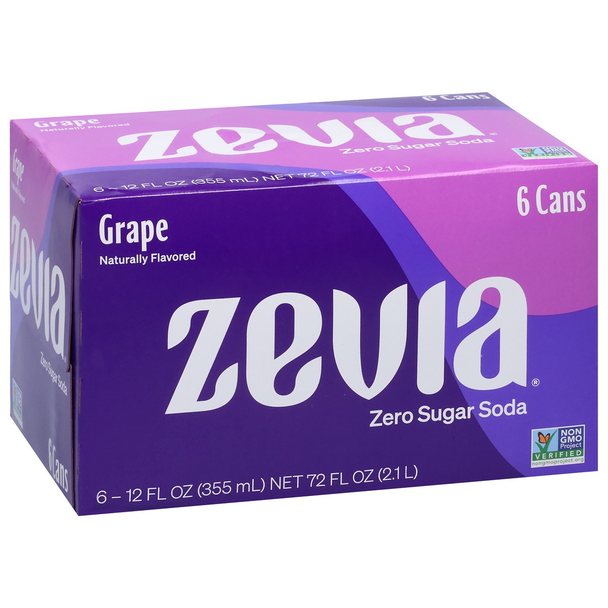 slide 6 of 9, Zevia Zero Sugar Grape Soda 6 - 12 fl oz Cans, 6 ct
